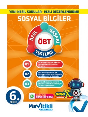 MAVİTİKLİ YAY 6.Sınıf Sosyal Bilgisi Aylık Gelişim Denemeleri ( ÖBT ) 28 Deneme